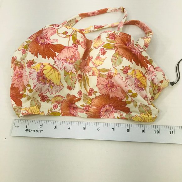 Shade And Shore Women's Sz 34B Underwire Halter Bikini Swim Top Floral Print New - Picture 10 of 11